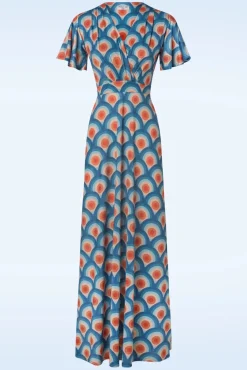 Outlet Vintage Chic for Topvintage Laurie Maxi Kleid In Circle Geo Print