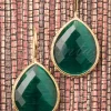 Outlet Day&Eve by Go Dutch Label Lavina Stone Drop Ohrringe In Smaragd
