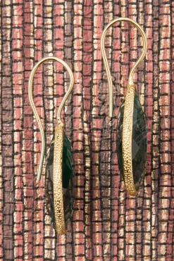 Outlet Day&Eve by Go Dutch Label Lavina Stone Drop Ohrringe In Smaragd