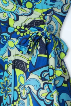 Fashion Vintage Chic for Topvintage Layla Blumen-Swingkleid In Turkis