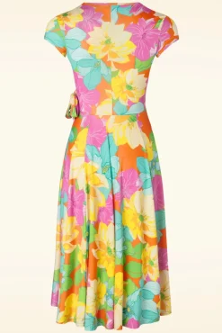 Best Vintage Chic for Topvintage Layla Bright Floral Swing Kleid In Multi