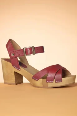 Cheap Gru00fcnbein Lena Clogs In Rot