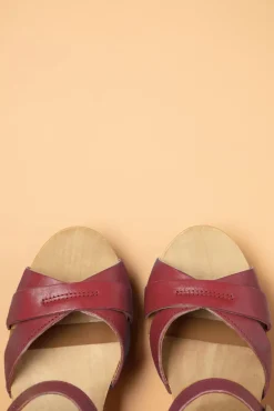 Cheap Gru00fcnbein Lena Clogs In Rot