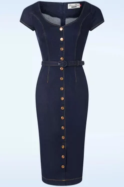 Outlet Rock-a-Booty Lilly Etuikleid Aus Classic Denim