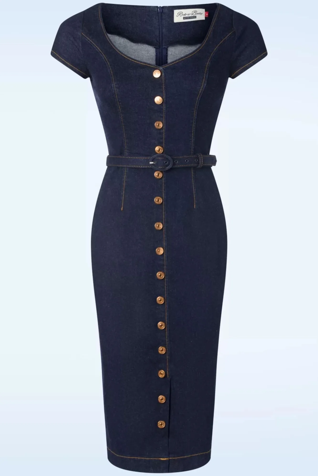 Outlet Rock-a-Booty Lilly Etuikleid Aus Classic Denim