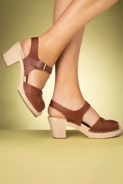 Sale Lotta from Stockholm Loretta Leder Clogs In Hellbraun