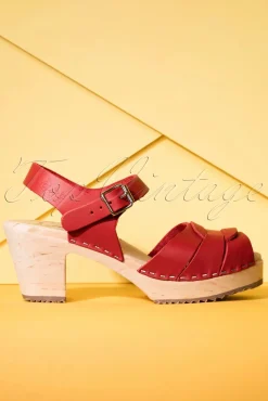 Cheap Lotta from Stockholm Loretta Lederclogs In Rot