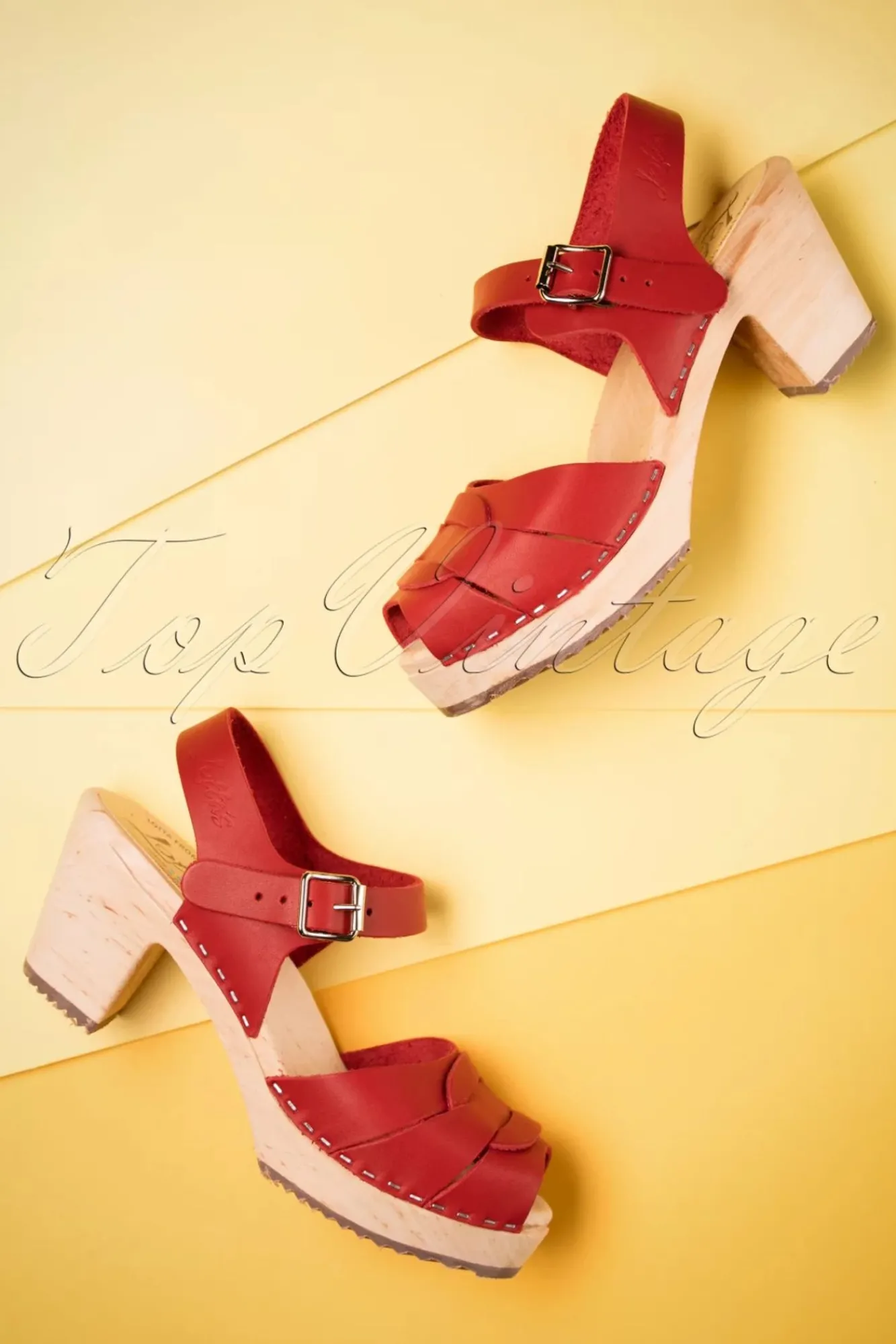 Cheap Lotta from Stockholm Loretta Lederclogs In Rot