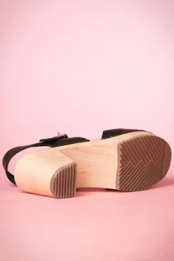 Fashion Lotta from Stockholm Loretta Lederclogs In Schwarz