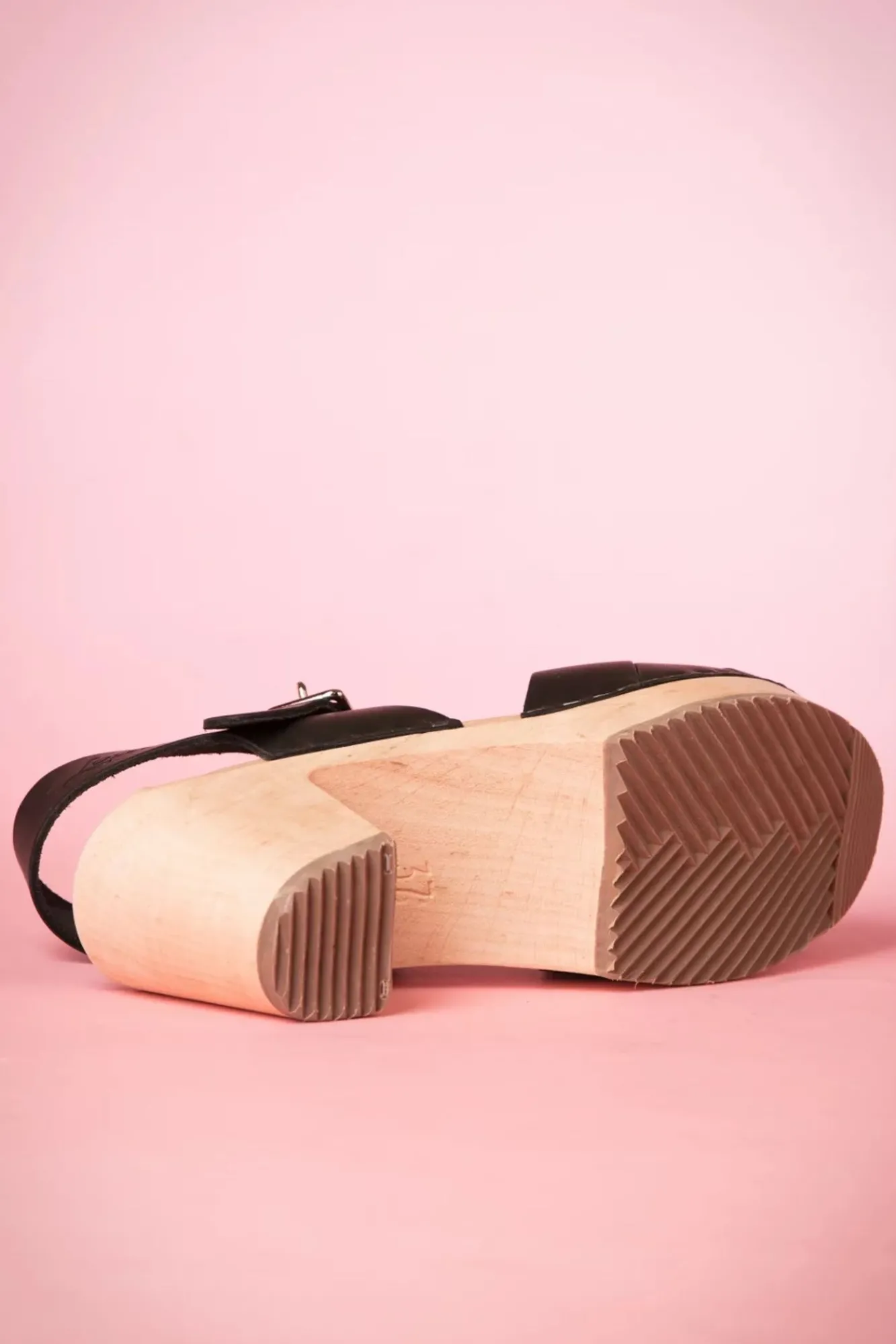 Fashion Lotta from Stockholm Loretta Lederclogs In Schwarz