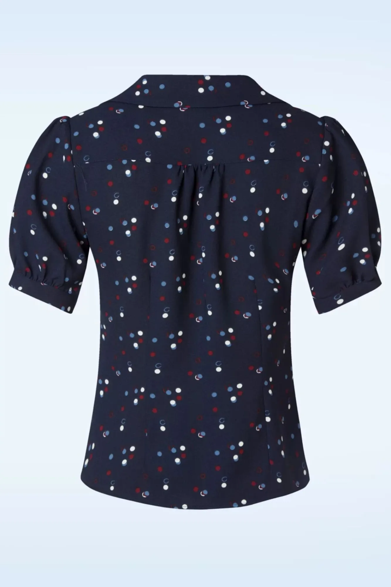 Best Collectif Clothing Luana Chalk Polka Bluse In Marineblau