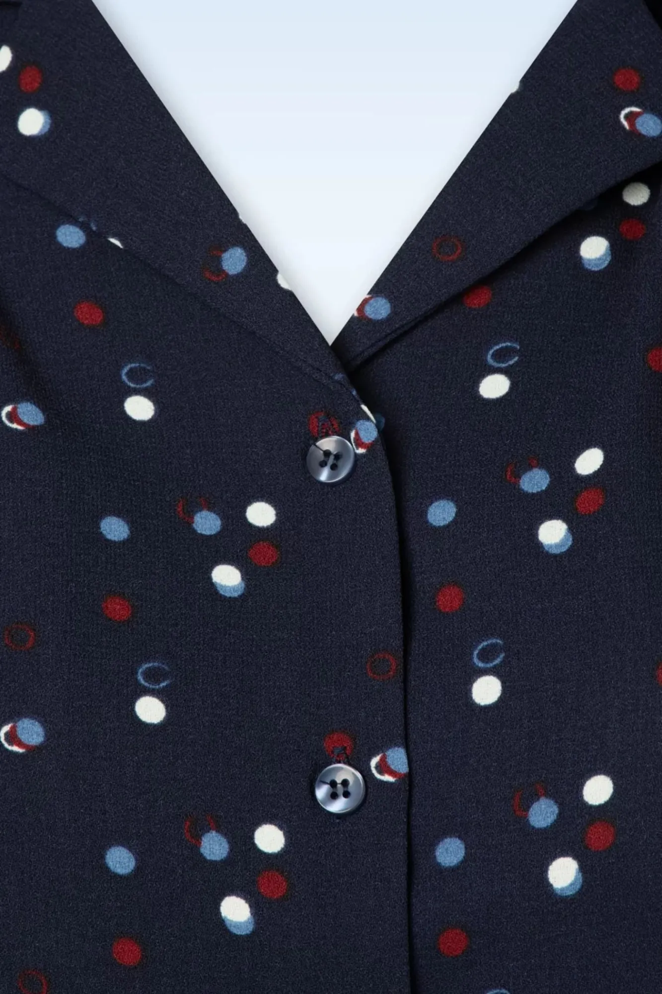 Best Collectif Clothing Luana Chalk Polka Bluse In Marineblau