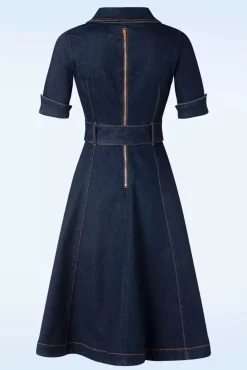 Discount Rock-a-Booty Lucielle Swing Kleid In Dark Denim