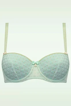 Online Marlies Dekkers Lucky Clover Padded Balcony Bh In Mintgrun Und Gold