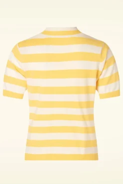 Outlet Compania Fantastica Lucy Pullover In Weis Und Gelb