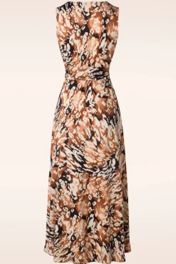 Cheap K-Design Lyla Leoparden Maxi Kleid In Braun