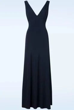 Fashion Vintage Chic for Topvintage Macey Maxikleid In Marineblau