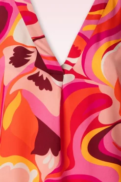 Shop Smashed Lemon Maci Floral Bluse In Rosa