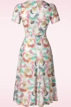 Clearance Very Cherry Magnolia Gatsby Pastell Blumen Kleid In Weis