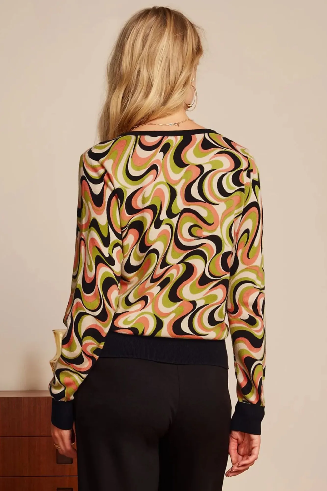 Clearance King Louie Manic Rundhals Strickjacke In Fruhlingsgelb