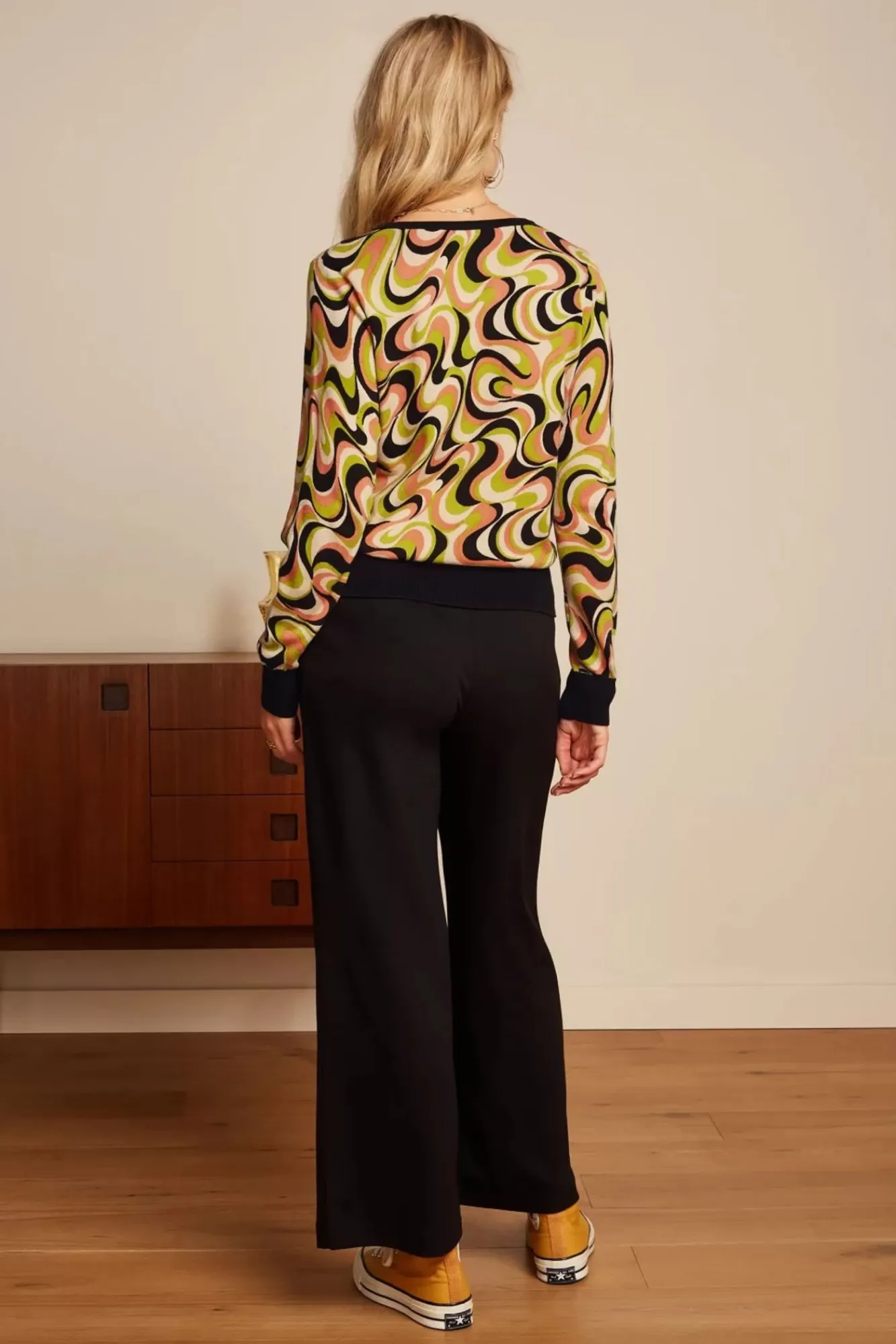 Clearance King Louie Manic Rundhals Strickjacke In Fruhlingsgelb