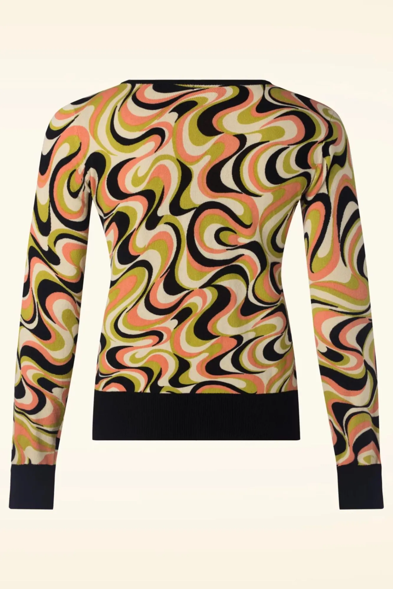 Clearance King Louie Manic Rundhals Strickjacke In Fruhlingsgelb