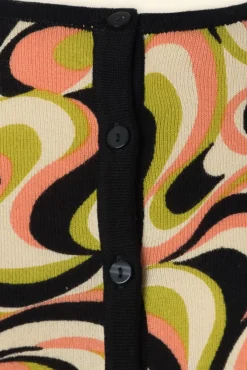 Clearance King Louie Manic Rundhals Strickjacke In Fruhlingsgelb