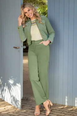 Outlet King Louie Marcie Babyrib Hose In Basilikumgrun