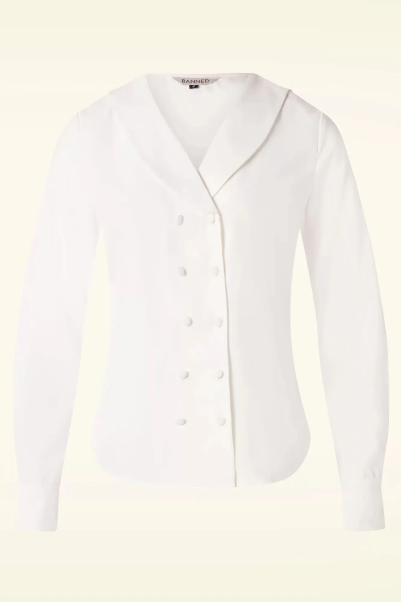 New Banned Retro Maria Bluse In Weis