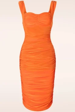 Shop Glamour Bunny Marigold Etuikleid In Orange