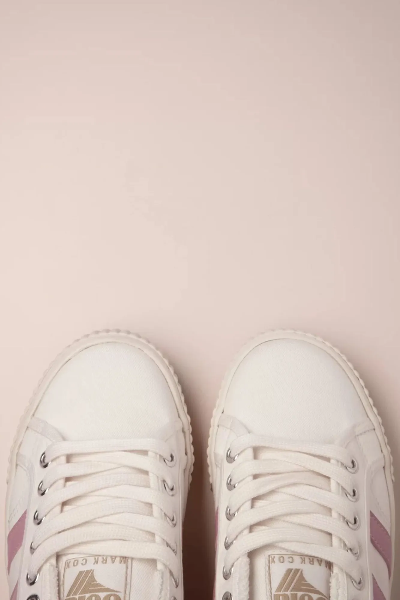 Best Sale Gola Mark Cox Tennis Sneaker In Off White Und Chalk Pink