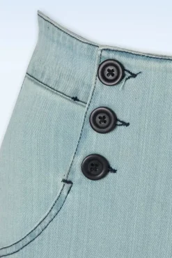 Shop Queen Kerosin Marlyn Shorts In Hellblau