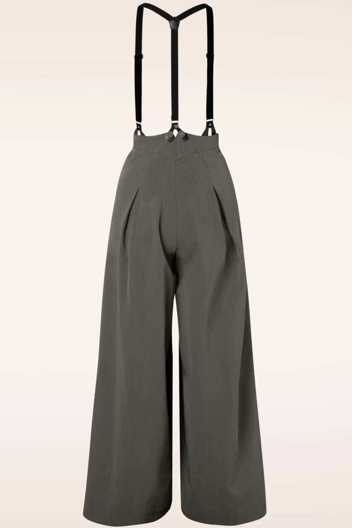 Best Sale Vixen Martha Nadelstreifen Hosentrager Hose In Grau