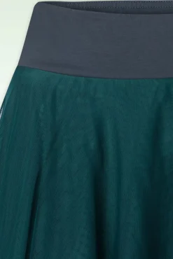 Hot LaLamour Mendy Mesh-Lagenrock In Petrol