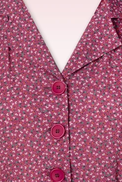 Best Very Cherry Minouche Revers Midi Kleid In Lila Rot