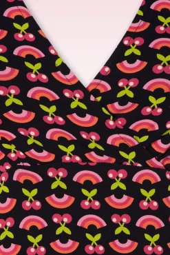 Discount Blutsgeschwister Mon Soleil Cache Top In Tutti Frutti Rainbow Dance Black