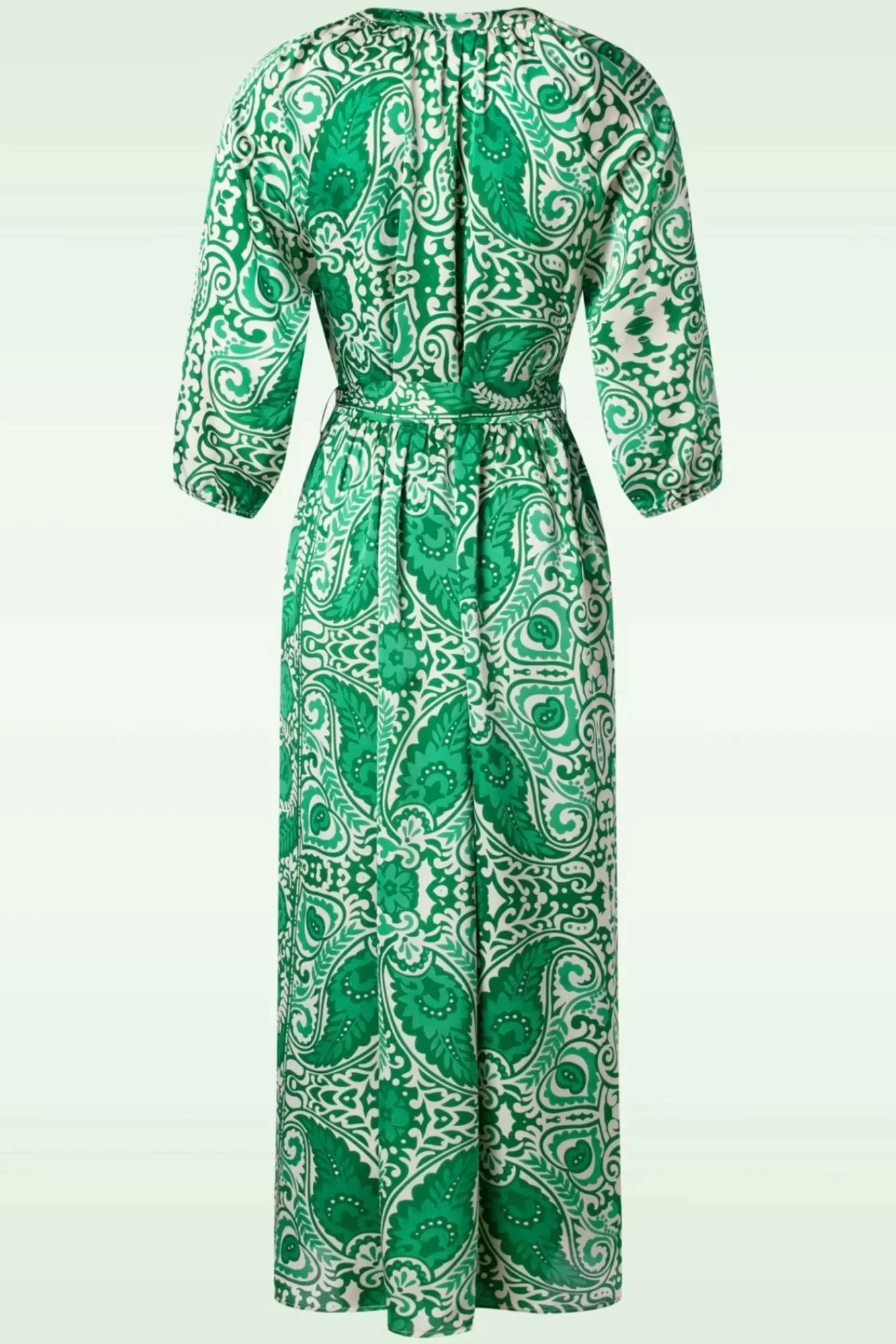 Store Smashed Lemon Myra Maxi Kleid In Off White Und Grun