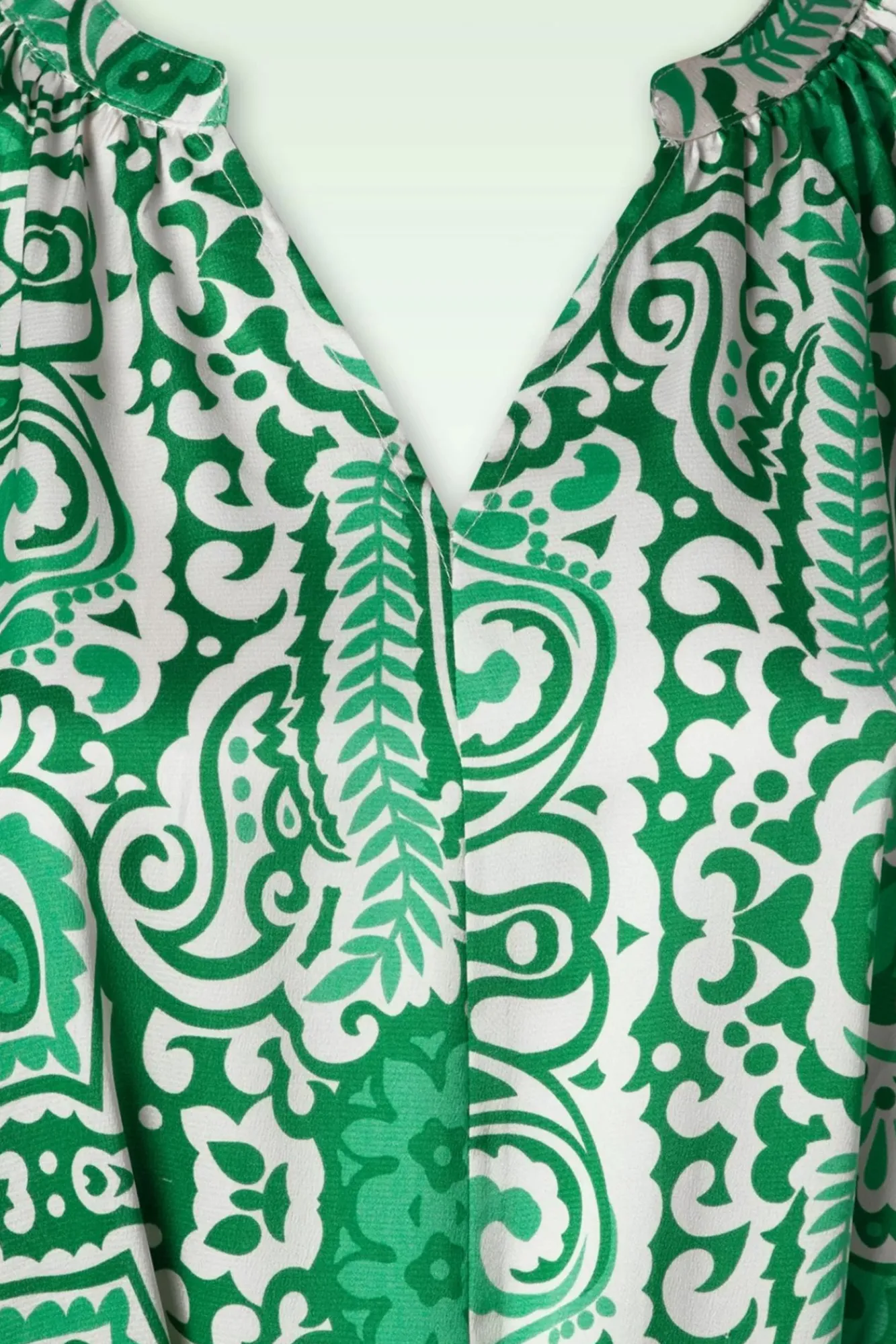 Store Smashed Lemon Myra Maxi Kleid In Off White Und Grun