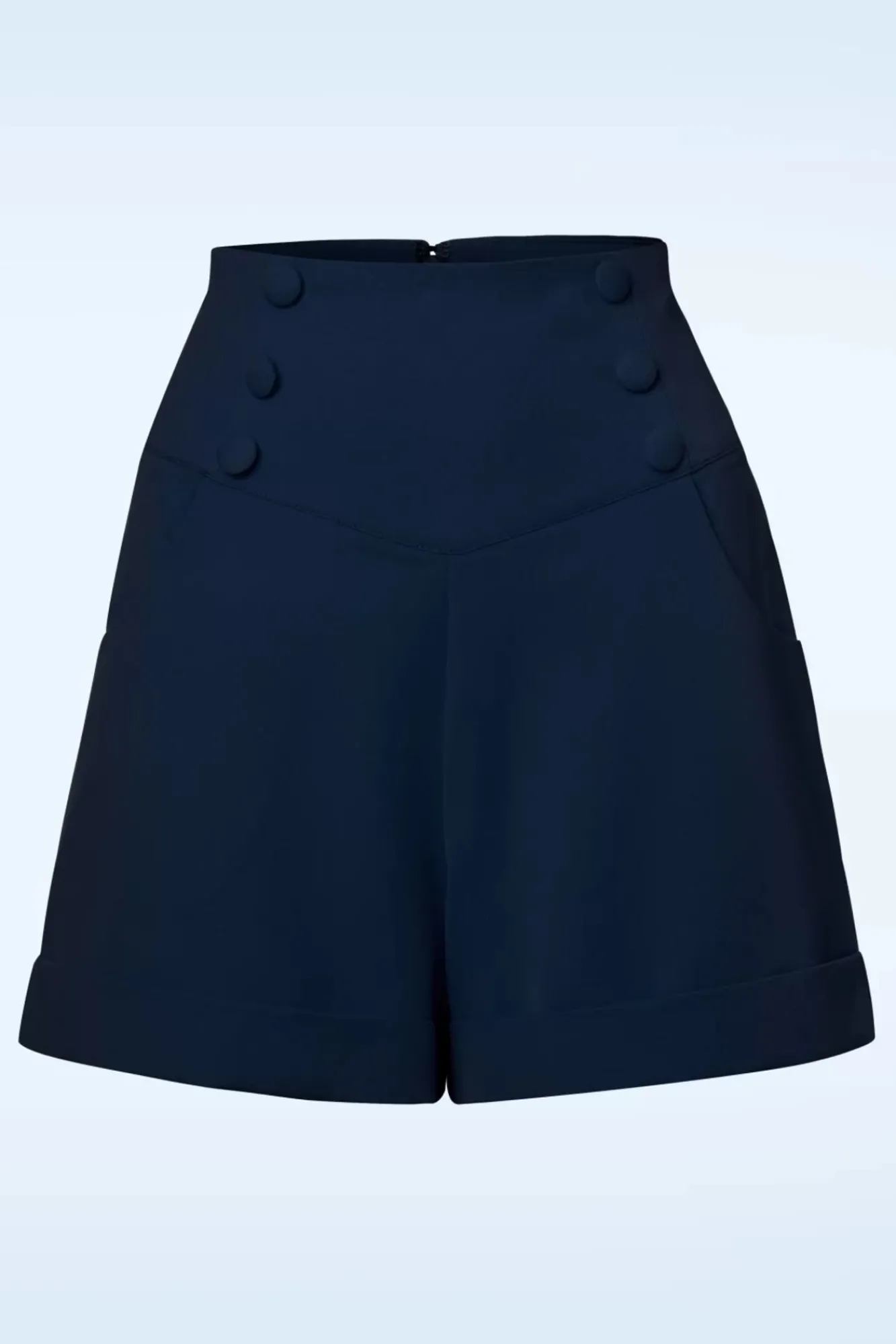 Fashion Banned Retro Niedlich Wie Ein Knopf Shorts In Marineblau
