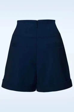 Fashion Banned Retro Niedlich Wie Ein Knopf Shorts In Marineblau