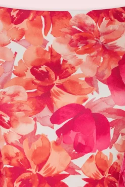 Discount Vintage Chic for Topvintage Nina Flower Swing Kleid In Rot