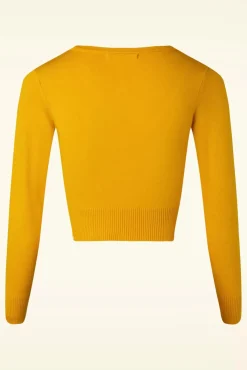 Clearance Mak Sweater Nyla Cropped Strickjacke In Honig