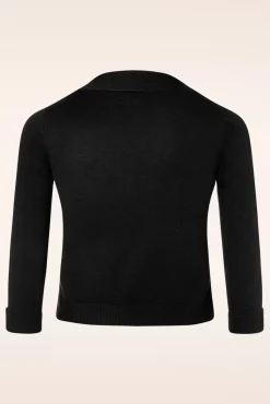 Discount Mak Sweater Oda Open Front Strickjacke In Schwarz