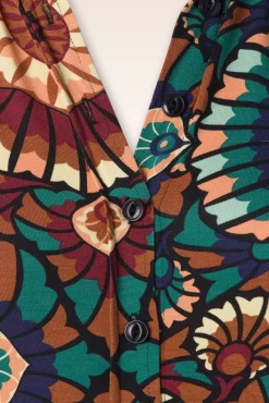 Best Sale King Louie Olive Torini Midi Kleid In Abendblau