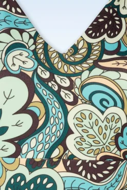 Hot Vintage Chic for Topvintage Paisley Jumpsuit In Grun Und Braun