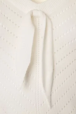 Clearance Banned Retro Patricia Pointelle Top In Off White