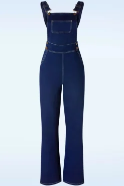 Best Banned Retro Penny Playsuit In Jeansblau