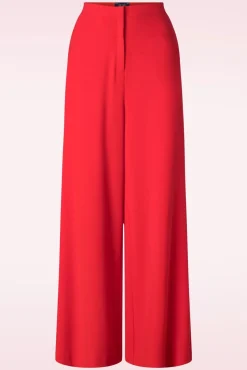 Hot King Louie Peppa Hose Woven Crepe In Feuerrot