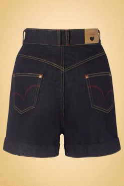 Discount Rock-a-Booty Pepper Shorts Aus Dunklem Denim