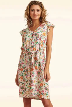 Online Smashed Lemon Petra Paisley Kleid In Weis